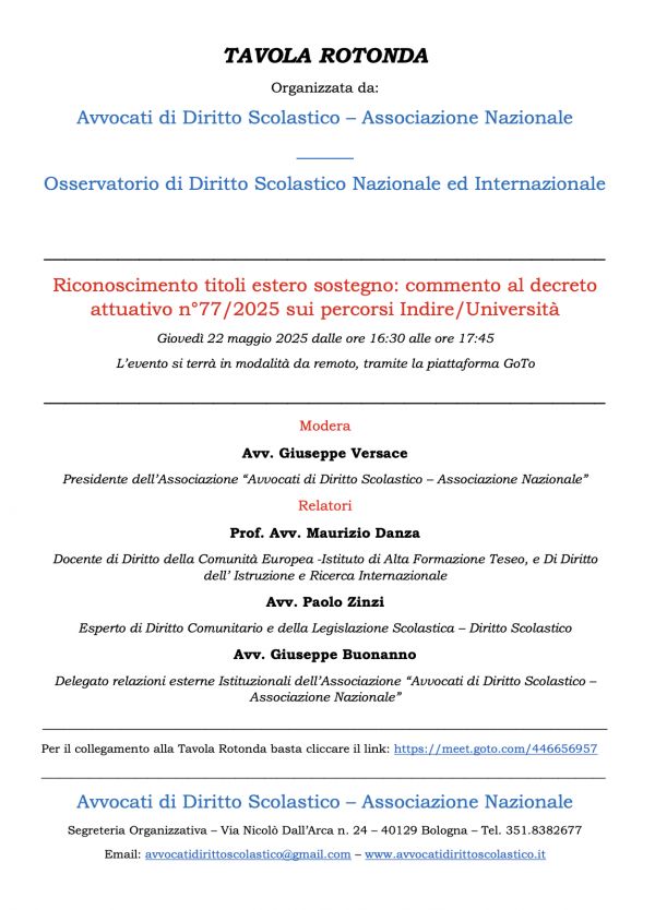 RICONOSCIMENTO DEI TITOLI ESTERO SOSTEGNO: COMMENTO AL DECRETO ATTUATIVO N°77/2025 SUI PERCORSI INDIRE/UNIVERSITÀ