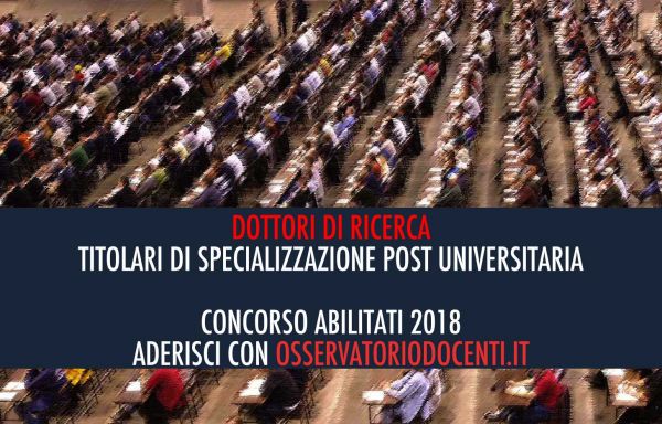 DOTTORI DI RICERCA - TITOLARI DI DIPLOMA DI SPECIALIZZAZIONE POST-UNIVERSITARIA. RICORSO PER ACCEDERE AL CONCORSO SEMPLIFICATO “FASE TRANSITORIA” FUNZIONALE ALL’IMMISSIONE IN RUOLO. ADESIONE ENTRO IL 19/01/2018