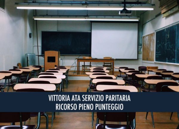 GRADUATORIE ATA, TAR LAZIO: IL PUNTEGGIO PARITARIE NON VALE LA META&#039;: NUOVA STORICA VITTORIA DELL’AVV. GIUSEPPE BUONANNO – IL PERSONALE ATA HA DIRITTO AL PIENO PUNTEGGIO PER IL SERVIZIO SVOLTO IN ISTITUTI PARITARI – ADERISCI AL RICORSO